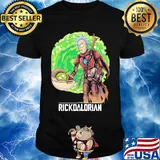 The Rickdalorian Baby Yoda and Rick Morty shirt
