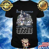 The Seattle Seahawks 46th anniversary 1974 2020 thank you for the memories signatures shirt