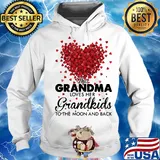 This grandma loves her grandkids to the moon and back heart s Hoodie