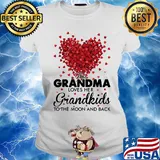 This grandma loves her grandkids to the moon and back heart s Ladies tee
