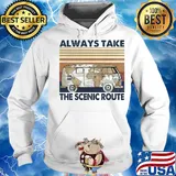 Volkswagen van map always take the scenic route vintage s Hoodie