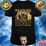 Westlife 22nd anniversary 1998-2020 thank you for the memories signature shirt
