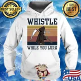 Whistle while you lurk skull vintage s Hoodie