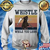 Whistle while you lurk skull vintage s Sweater