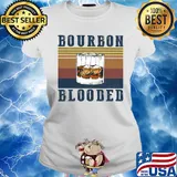 Wine bourbon blooded vintage s Ladies tee