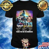 Years of 1997 2020 harry potter thank you for the memories signatures shirt