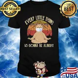 Yoga sloth mask every little thing is gonna be alright vintage shirt