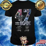 47 years of 1973 2020 acdc band members signatures shirt