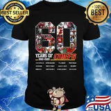 60 years of 1960 2020 kansas city chiefs football players shirt