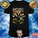 Ac/dc band members signatures shirt