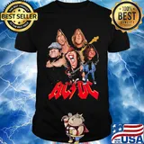 Acdc band members cartoon shirt