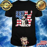 Alaska 4th July Dog American Flag Shirt