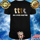 All lives matter black fist shirt