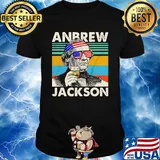 Andrew jackson drink american flag independence day vintage retro shirt
