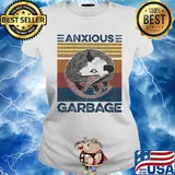 Anxious Garbage Mouse Vintage Retro Shirt Ladies tee