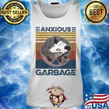 Anxious Garbage Mouse Vintage Retro Shirt Tank top