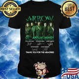 Arrow 08th anniversary 2012 2020 8 seasons 162 episodes thanks you for the memories signatures shirt