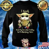 Baby yoda mask i knit but my favorite hobby is collecting yarn s Sweater