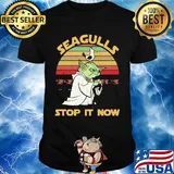 Baby Yoda Seagulls stop it now vintage retro shirt