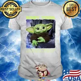 Baby yoda star wars cartoon shirt