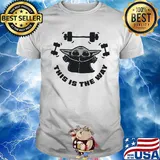 Baby yoda weightlifting this is the way shirt
