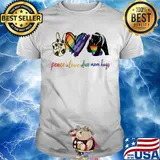 Bear peace love free mom hugs shirt