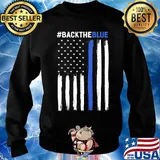Black The Blue American Flag Independence Day Shirt Sweater