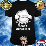 Blood insides american red cross logo covid-19 2020 i can't stay at home shirt