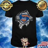 Blood insides superman boise state broncos shirt