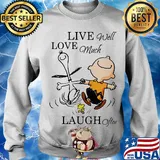 Charlie brown snoopy and woodstock live well love much laugh often s Sweater