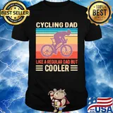 Cycling dad like a regular dad but cooler happy father's day vintage retro shirt