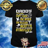 Daddy you are as brave as capt kirk as strong as mr spock shirt