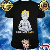 Donald trump bunker baby american flag independence day shirt