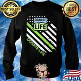 Donate life logo american flag independence day s Sweater