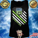 Donate life logo american flag independence day s Tank top