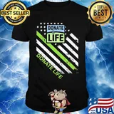 Donate life logo american flag independence day shirt