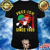 Free-ish since 1865 heart American flag veteran Independence day shirt