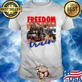 German shepherd freedom train american flag independence day shirt