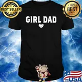 Girl And Dad Heart Black White Shirt