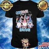 Gnome of the free and the brave firework america 4th of july independence day shirt