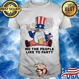 Gnomes drinking beer we the people like to party firework american independence day shirt