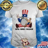 Gnomes faith family freedom firework american independence day shirt
