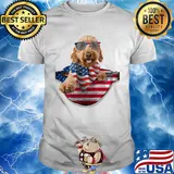 Goldendoodle waist pack american flag independence day shirt