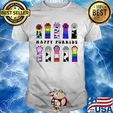 Happy purride paws cat lgbt shirt