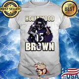 Hollywood brown 15 baltimore raven football team player shirt