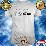 I Am A Simple Woman Car Cup Glasses Sandal Marijuana Leaf Weed Shirt