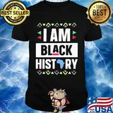 I am black history map shirt
