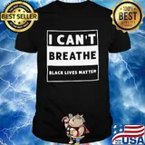 I can't breathe black lives matter line shirt