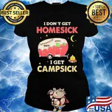 I Don't Get Homesick I Get Campsick Fire Moon Shirt Ladies tee