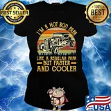 I'm A Hot Rod Papa Like A Regular Papa But Faster And Cooler Car Vintage Retro Shirt Ladies tee